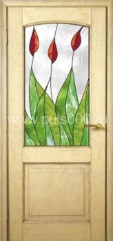 Входная дверь с витражом МДФ PLS-6, цена 46 500  руб.