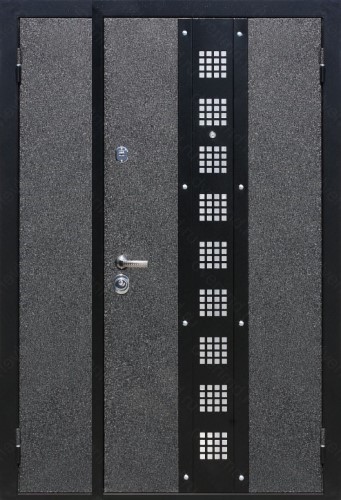 Металлическая двустворчатая дверь ДВ-1241 порошковое напыление и массив, цена 81 270  руб.